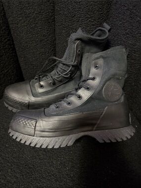 Converse All Black High-Top Rugged Platform Boots